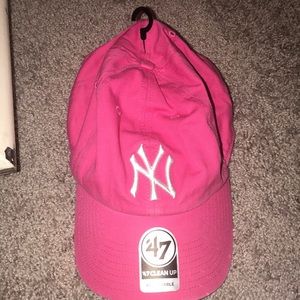 HOT PINK YANKEE HAT